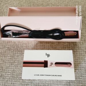 Lange Le Curl 32mm Titanium Curling Wand - Pink and Black